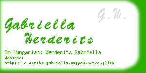 gabriella werderits business card